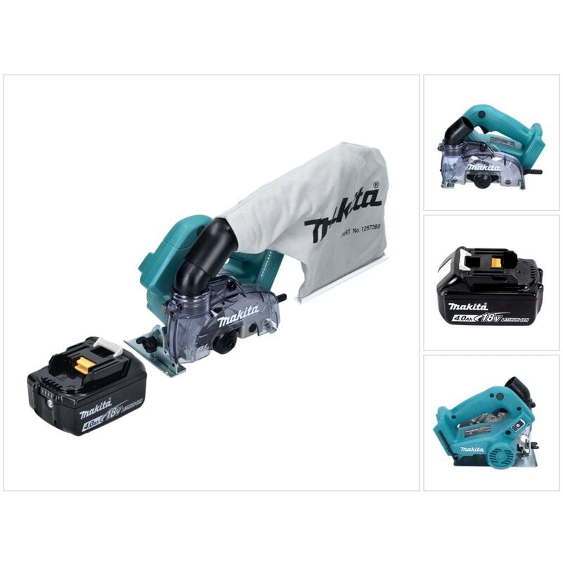 DCC500M1 Scie circulaire sans fil 125mm Brushless 18V + 1x Batterie 4.0Ah - sans chargeur - Makita