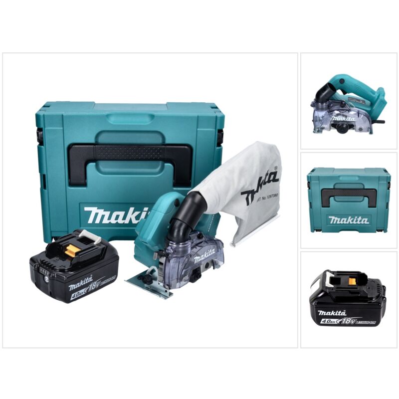 Makita - DCC500M1J Sega circolare a batteria 125mm Brushless 18V + 1x batteria 4.0Ah + scatola Makpac - senza caricabatterie