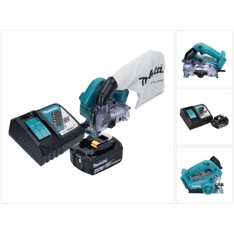 Makita - DCC500RM1 Sega circolare a batteria 125 mm senza spazzole 18V + 1x batteria 4,0Ah + caricabatterie