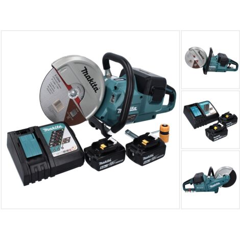 Makita DCE 090 RT2X1 Découpeuse sans fil sans balai 230 mm 36 V (2x 18 V) + 2x Batteries 6,0 Ah + Chargeur