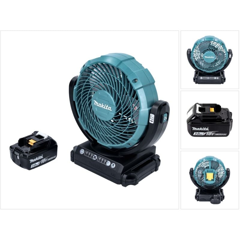 Ventilatore a batteria Makita dcf 102 F1 18 v 18 cm + 1x batteria ricaricabile 3,0 Ah - senza caricabatteria
