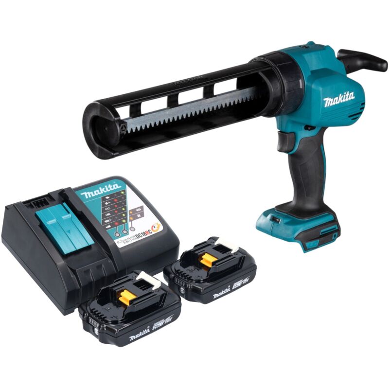 Makita - dcg 180 ra Pistolet à cartouche sans fil 18 v + 2x batterie 2,0 Ah + chargeur