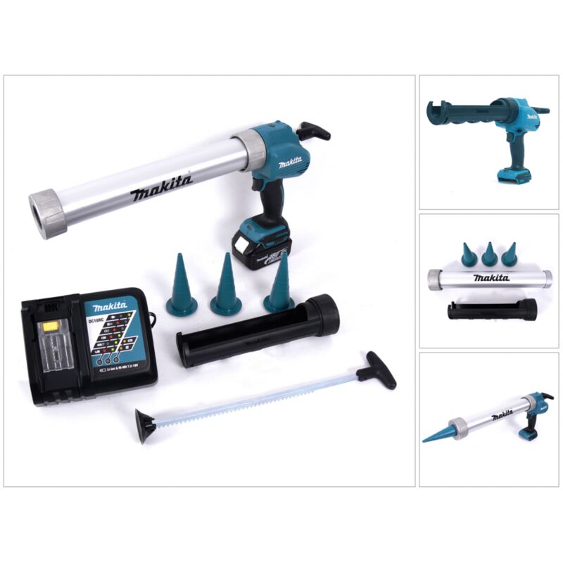 Pistola a cartuccia a batteria Makita DCG 180 RF1X 18 V 300 / 600 ml + 1x batteria ricaricabile 3,0 Ah + caricabatterie