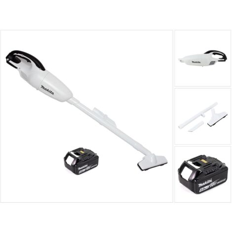 Makita DCL 180 G1 W Aspirateur à batterie 18 V blanc + 1x batterie 6,0 Ah - sans chargeur