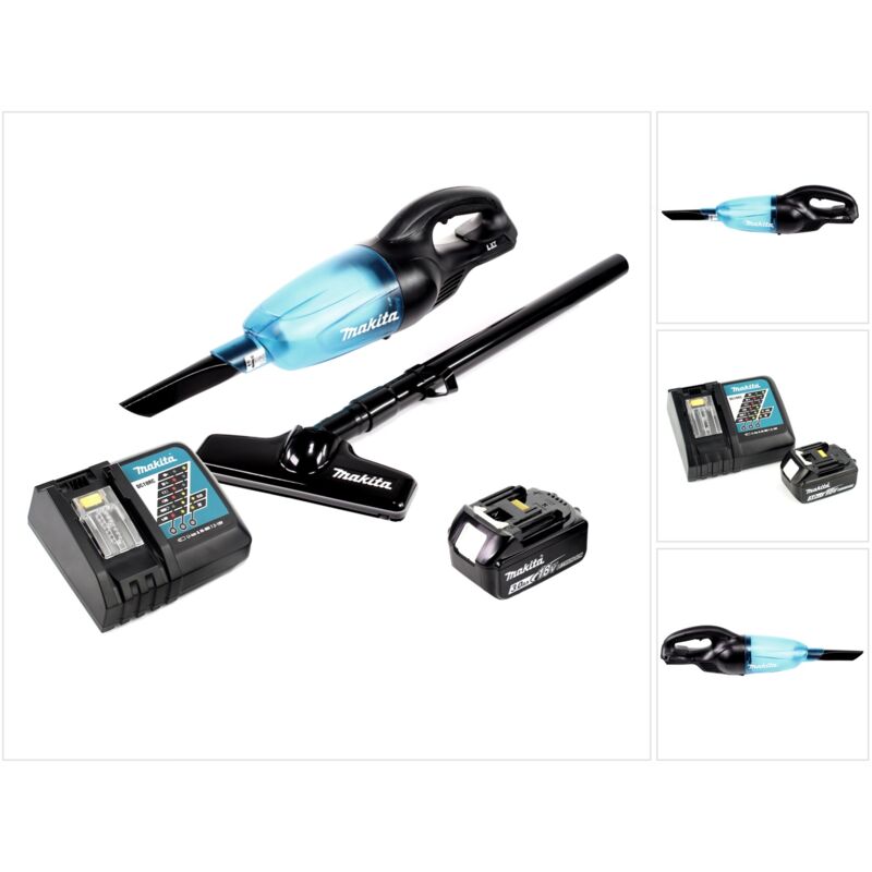 

Makita DCL 180 RF1B Aspirador a batería 18V color negro + 1x Batería BL 1830 3,0 Ah + Cargador DC 18 RC