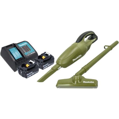 Makita DCL 180 SM2O Akku Staubsauger 18 V 0,65 l Olive Outdoor Adventure Serie + 2x Akku 4,0 Ah + Ladegerät