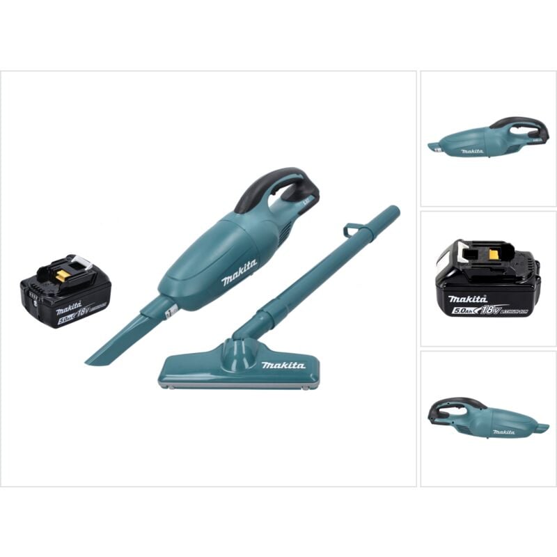 

Makita DCL 180 T1 Aspirador a batería 18V color verde + 1x Batería BL 1850 5,0 Ah - Sin cargador incluido