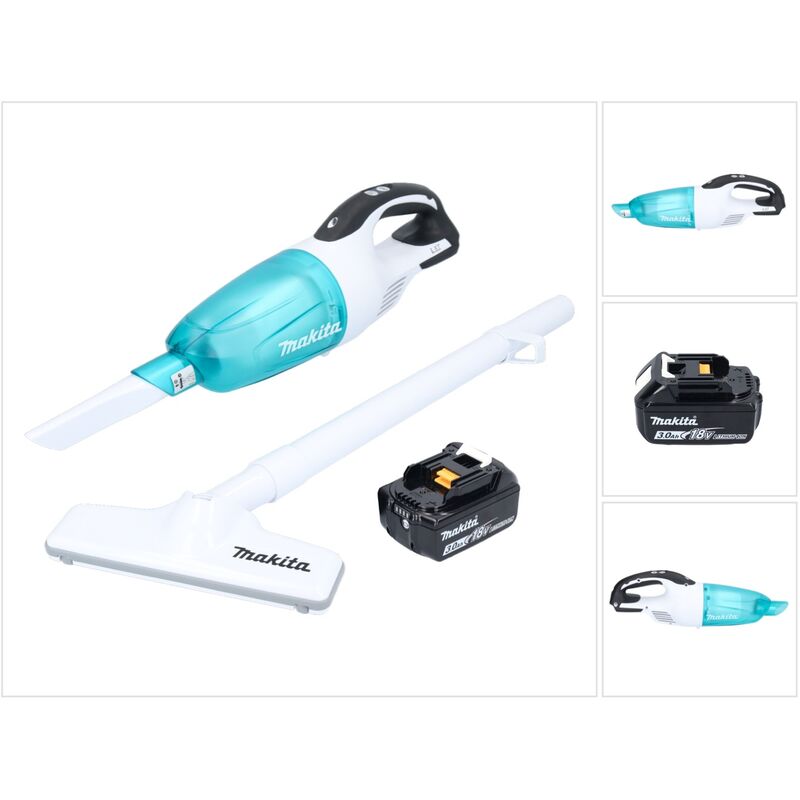 Dcl 181 FF1WX Aspirateur à batterie 18 v 53 mbar 0,65 l + 1x batterie 3,0 Ah - sans chargeur - Makita