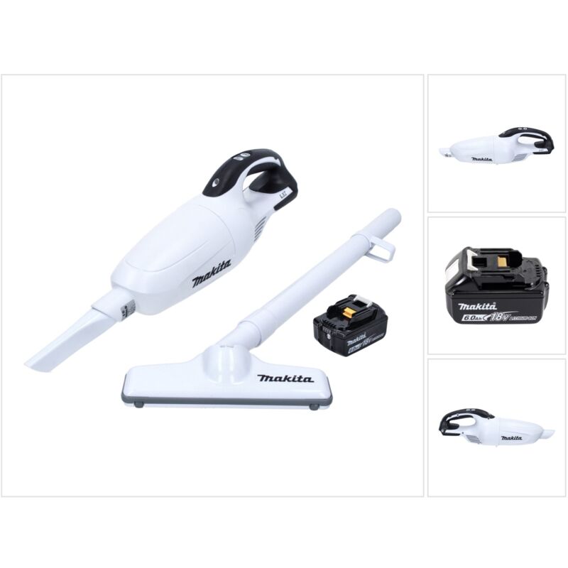 Dcl 181 FG1W Aspirateur sans fil 18V blanc + 1x Batterie 6,0Ah - sans chargeur - Makita