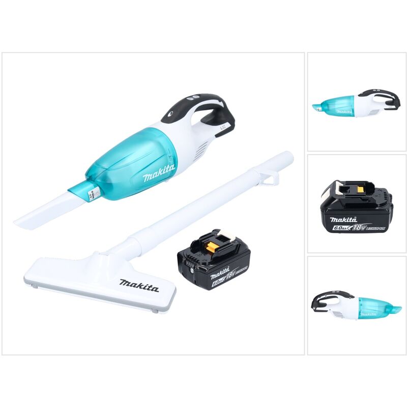 Dcl 181 FG1WX Aspirateur sans fil 18 v 53 mbar 0,65 l + 1x batterie 6,0 Ah - sans chargeur - Makita
