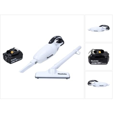 Makita DCL 181 FT1 W Aspirateur sans fil 18 V blanc + 1x Batterie 5,0 Ah - sans chargeur