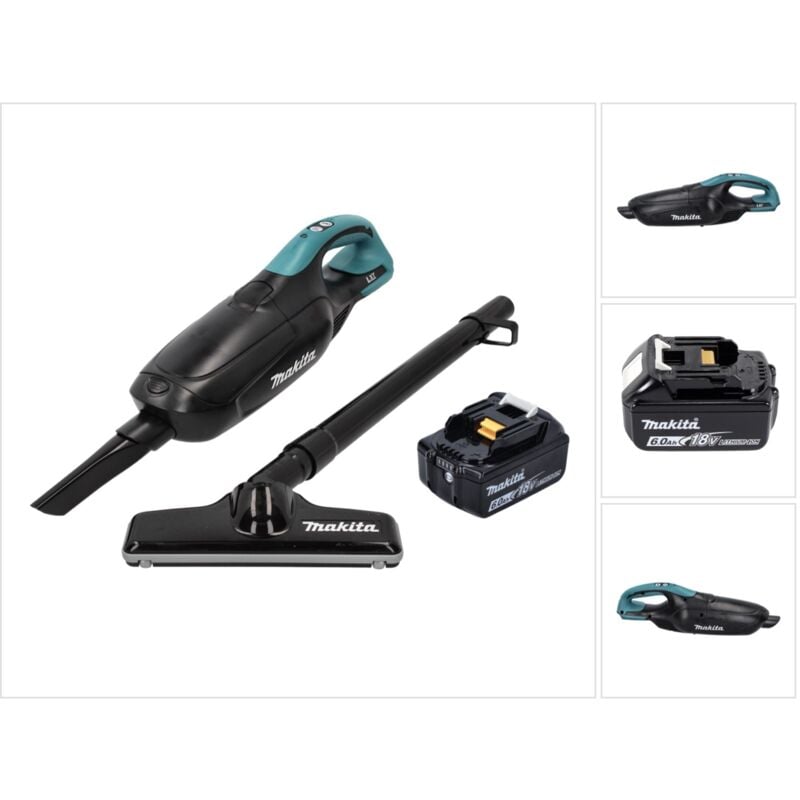 Dcl 182 G1 b Aspirateur sans fil 18 v - noir + 1x Batterie 6,0 Ah - sans chargeur - Makita