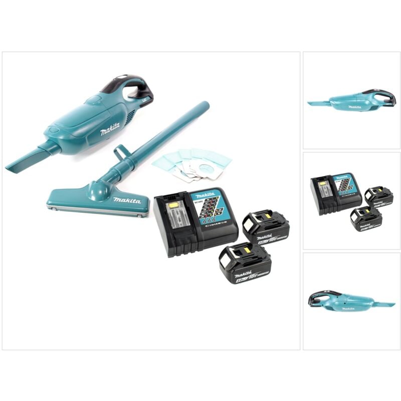 Makita - dcl 182 rm Aspirateur à batterie 18 v + 2x batterie 4,0 Ah + chargeur