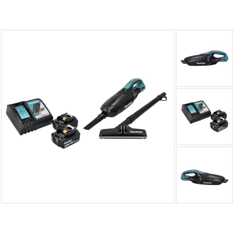 Dcl 182 rt b Aspirateur sans fil - 18 v - noir + 2x Batteries 5,0 Ah + Chargeur - Makita