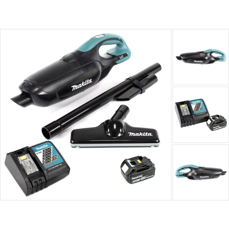 Dcl 182 RT1 b Aspirateur à batterie 18 v noir + 1x batterie 5,0 Ah + chargeur - Makita