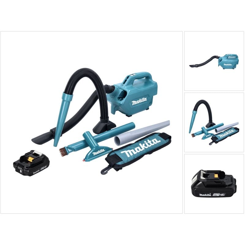 Dcl 184 A1 Aspirateur sans fil 18 v - 54 mbar - 0,5 l + 1x Batterie 2,0 Ah - sans chargeur - Makita
