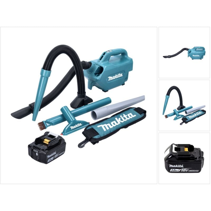 Dcl 184 F1 Aspirateur sans fil 18 v - 54 mbar - 0,5 l + 1x Batterie 3,0 Ah - sans chargeur - Makita