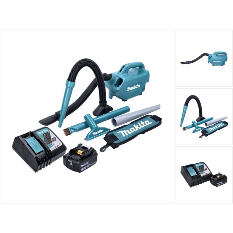 Dcl 184 RF1 Aspirateur sans fil 18 v - 54 mbar - 0,5 l + 1x Batterie 3,0 Ah + Chargeur - Makita