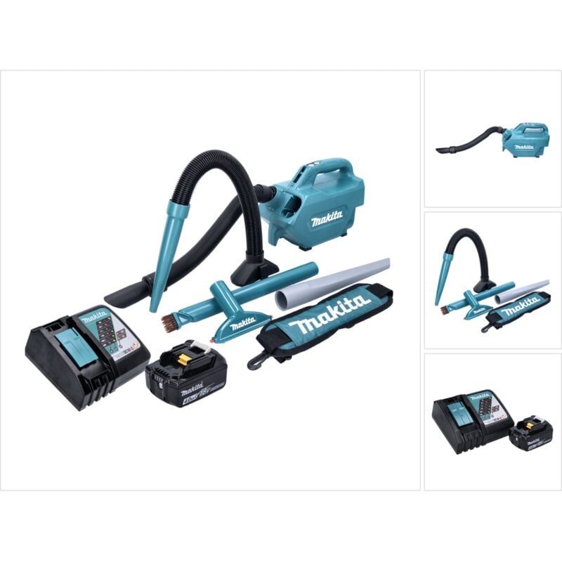 Dcl 184 RM1 Aspirateur à batterie 18 v 54 mbar 0,5 l + 1x batterie 4,0 Ah + chargeur - Makita
