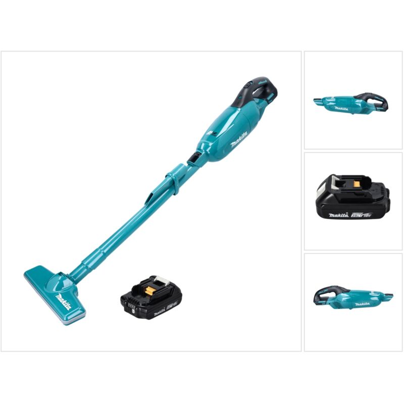 Dcl 280 FA1 Aspirateur sans fil 18 v, Brushless + 1x Batterie 2,0 Ah - sans chargeur - Makita