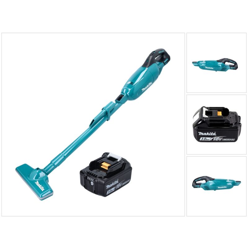 Dcl 280 FF1 Aspirateur sans fil 18 v, Brushless + 1x Batterie 3,0 Ah - sans chargeur - Makita