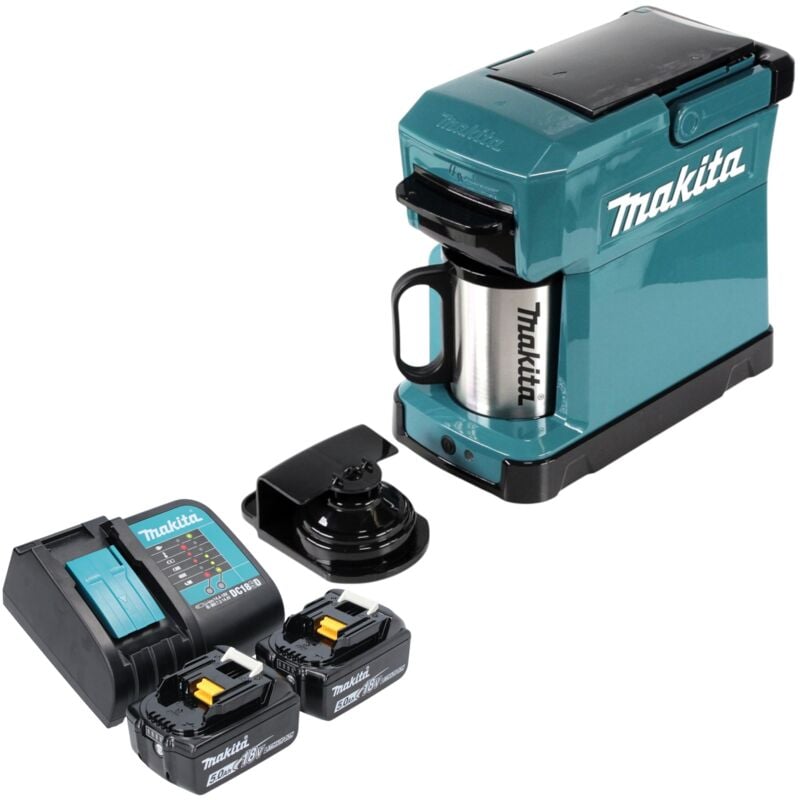 Dcm 501 ST2 Cafetière sans fil 12 v maxi / 18 v + 2x batterie 5,0 Ah + chargeur - Makita
