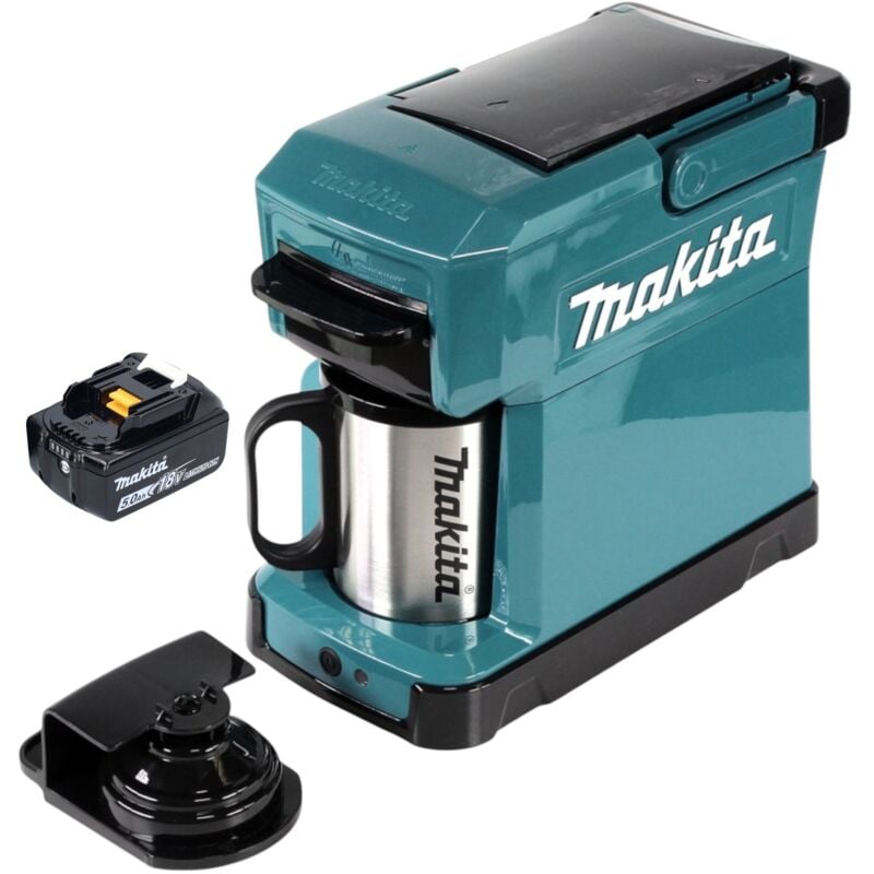 Makita DCM 501 T Cafetière sans fil 12 V maxi / 18 V + 1x batterie 5,0 Ah - sans chargeur