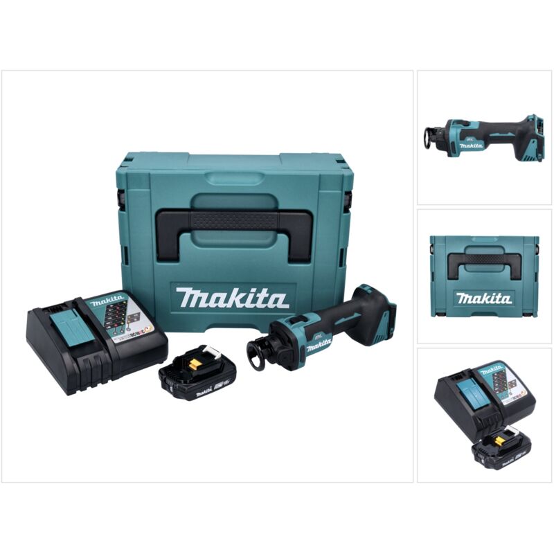 Makita DCO 181 RA1J Trancheuse rotative sans fil 18 V 32000 tr/min Brushless + 1x batterie 2,0 Ah + chargeur + Makpac
