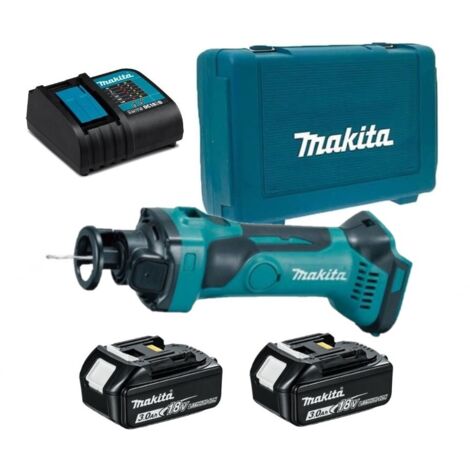 Makita DCO180RFJ Affleureuse plaque de plâtre 18V Li-Ion Ø 6,35 mm LXT + 2 x 3.0Ah Batterie + chargeur en coffret