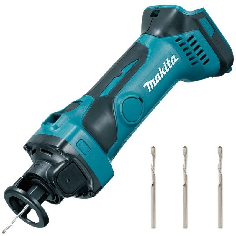 DCO180Z 18v Lithium Ion Cordless Drywall Cut Out Tool Cutter + 3 Cutters - Makita