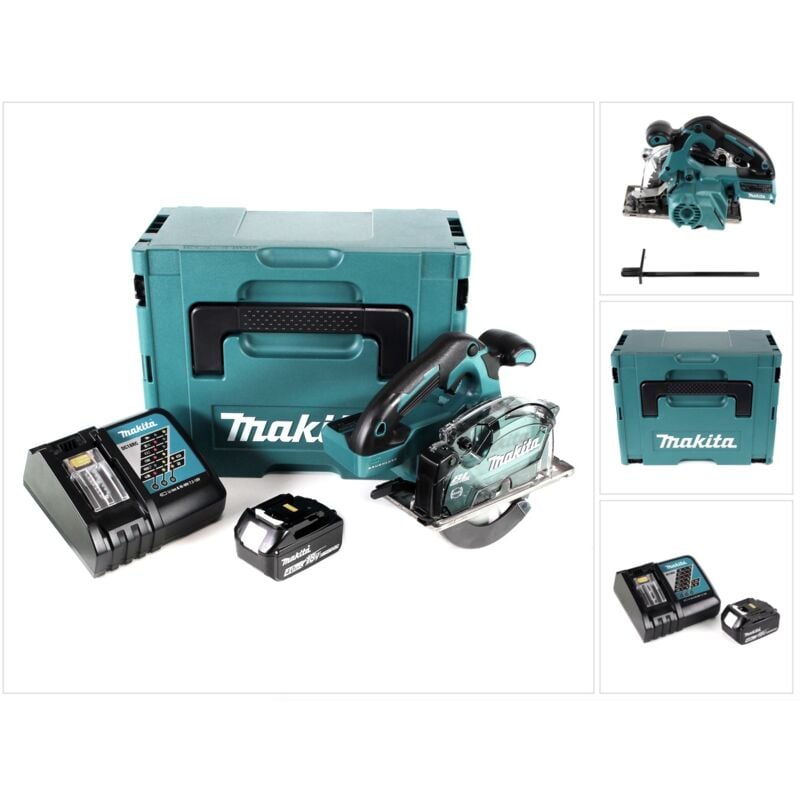 Dcs 553 RM1J Scie circulaire à métaux sans fil 18V 150 mm Brushless + 1x batterie 4,0Ah + chargeur + Makpac - Makita
