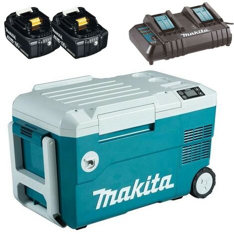 main image of "Makita DCW180 18v LXT 20L Cooler & Warmer Cool Box Wheeled 3.0Ah Battery Charger"
