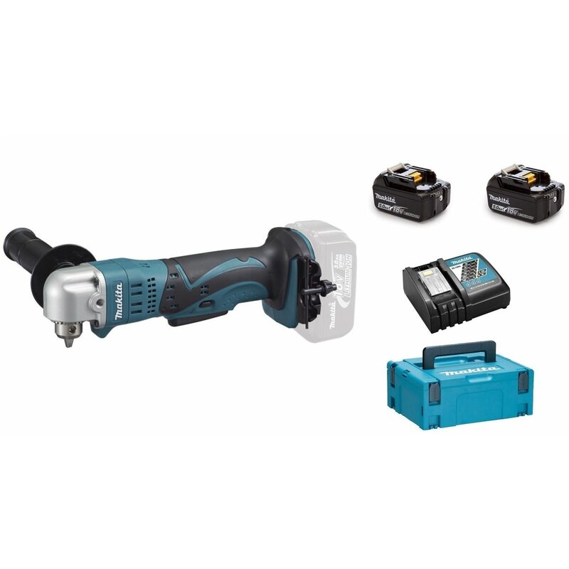 

Makita - DDA350RTJ 18V Litio-Ion batería Set taladro angular (2x baterías 5.0Ah) en maletín Mbox