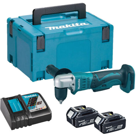 Makita DDA351RMJ 18V LXT Cordless Angle Drill - 2x 4Ah Batteries, Charger &amp MAKPAC 3 Case