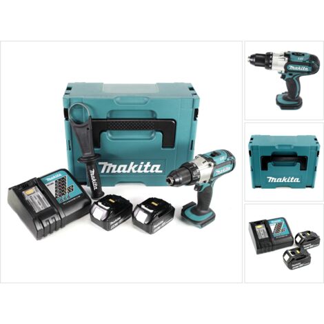 Makita DDF482RTJ Trapano avvitatore 18V 2x 5,0Ah caricabatteria Makpac