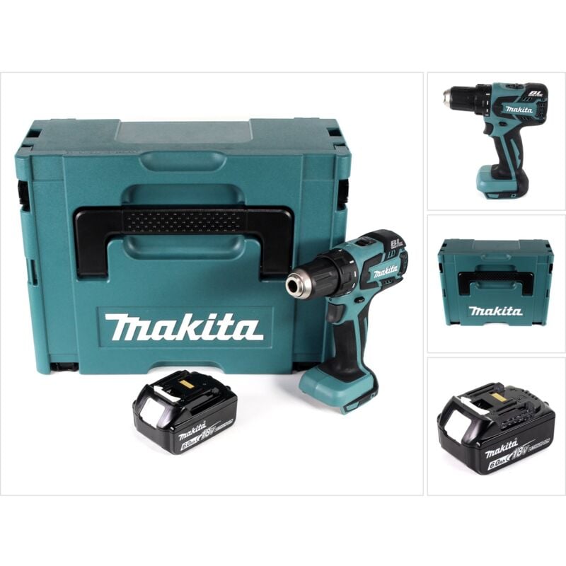 

Makita - DDF 459 G1J Taladro atornillador a batería 18V en maletín Makpac 2 + 1x Batería BL1860 6,0 Ah - Sin cargador incluido