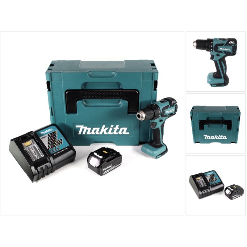 Ddf 459 RM1J 18 v Li-Ion Perceuse visseuse sans fil + Coffret Makpac + 1 x Batterie 4,0 Ah + Chargeur - Makita