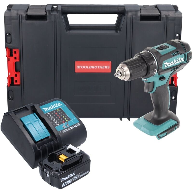 Ddf 482 SF1J-R Perceuse-visseuse sans fil 18V 62Nm + 1x batterie 3,0 Ah + chargeur + rhino - Makita