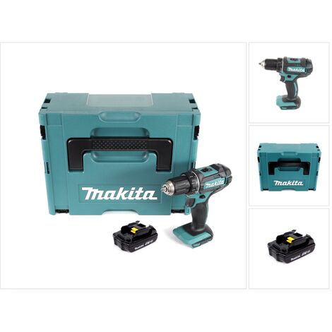 Makita DDF 482 Y1J Perceuse-visseuse sans fil 18V 62Nm en Makpac + 1x batterie 1,5 Ah