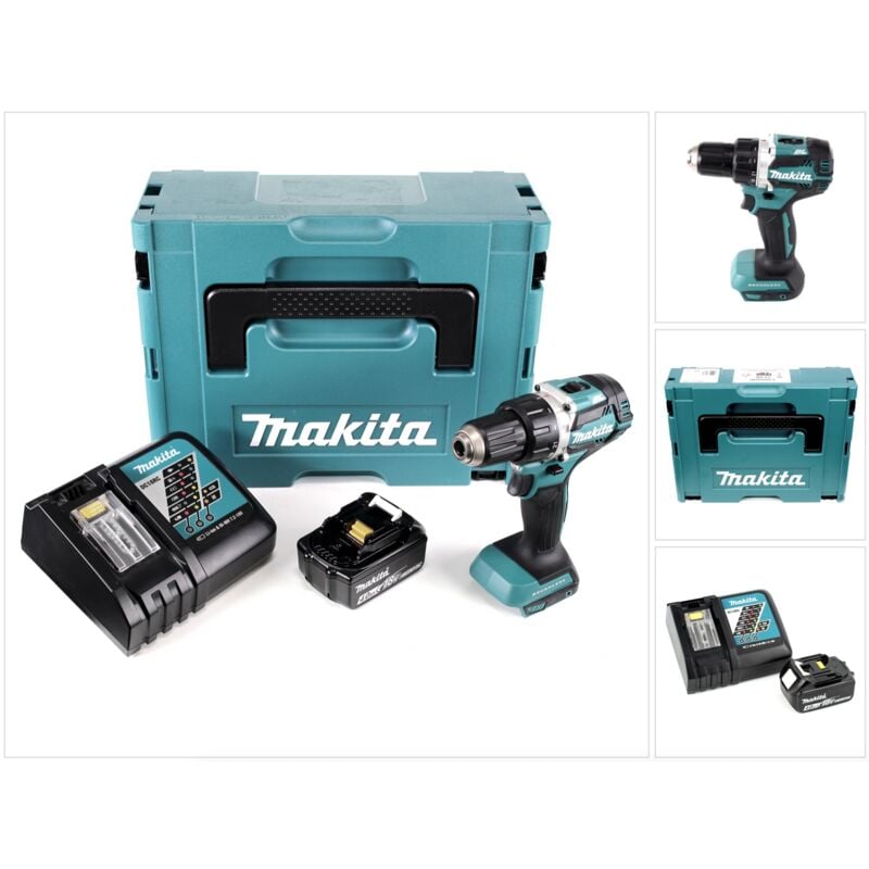 Image of Makita - ddf 484 RM1J 18V Trapano avvitatore brushless a batteria 54 Nm in valigetta Makpac + 1x Batteria BL1840 4,0 Ah + Caricatore rapido dc 18 rc