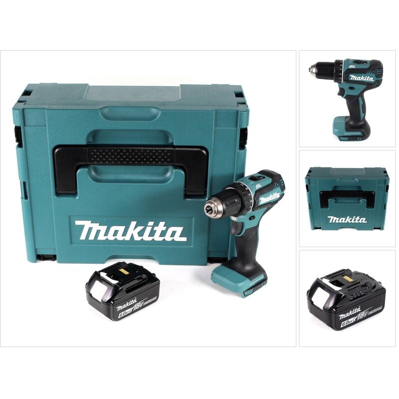 Image of Ddf 485 G1J Akku Bohrschrauber 18V 50Nm im Makpac + 1x 6,0 Ah Akku - ohne Ladegerät - Makita