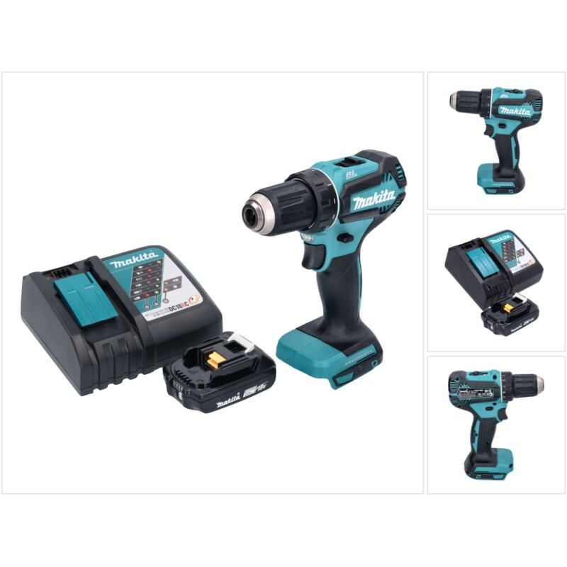Ddf 485 RA1 perceuse/visseuse sans fil 18 v 50 Nm Brushless + 1x batterie 2,0 Ah + kit chargeur - Makita
