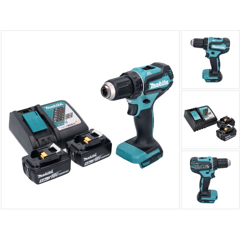 Ddf 485 rt Perceuse-visseuse sans fil 18 v 50 Nm sans balai + 2x Batteries 5,0 Ah + Chargeur - Makita