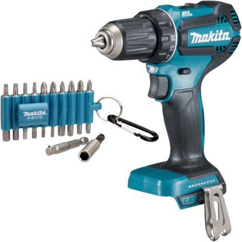 Makita DDF 485 Z Akku Bohrschrauber 18 V 50 Nm Brushless + 22 tlg. Bit Set - ohne Akku, ohne Ladegerät