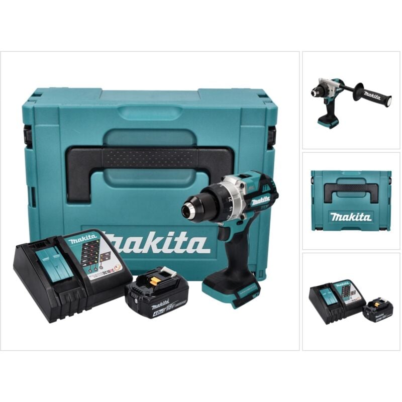 Ddf 486 RM1J Perceuse-visseuse sans fil 18 v 130 Nm Brushless + 1x batterie 4,0 Ah + chargeur + Makpac - Makita