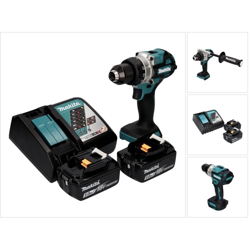 Ddf 486 rt Perceuse-visseuse sans fil 18 v 130 Nm Brushless + 2x batterie 5,0 Ah + chargeur - Makita