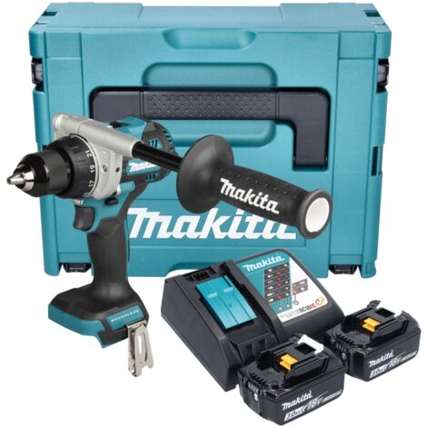 Makita DDF 492 RFJ Akku Bohrschrauber 18 V 141 Nm Brushless + 1x Akku 3,0 Ah + Ladegerät + Makpac
