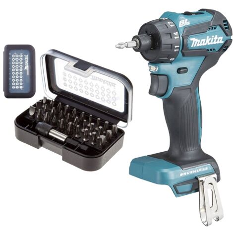 Makita DDF083Z 18v LXT Li-ion 6.35mm Drill Driver Cordless 1/4"" Hex + 30PC SET