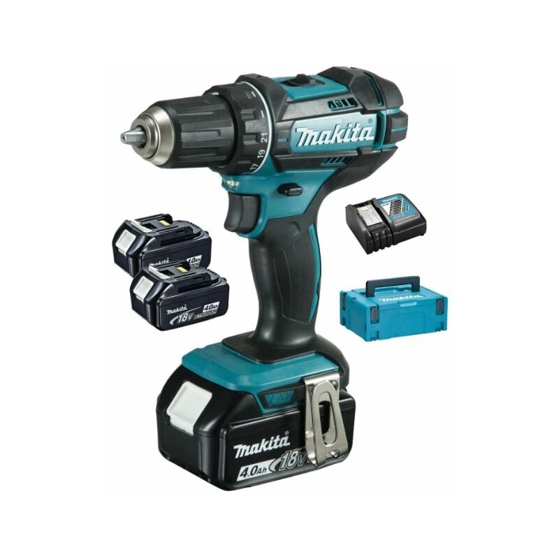 Perceuse visseuse 18V 62 Nm Makita 3 batteries 4 Ah DDF482RM3J makpac DDF482RM3J