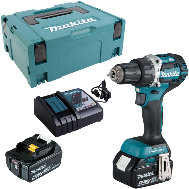 Makita 18V Trapano Avvitatore 5.0Ah Kit Completo